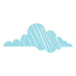 Garabato de nube de tiempo Diseño PNG