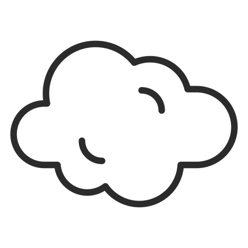 Weather cloud stroke PNG Design