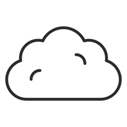 Wetterwolken-Strichsymbol PNG-Design