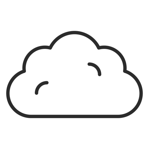 Icono de trazo de nube de tiempo