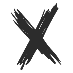 Doodle cruzado x Diseño PNG