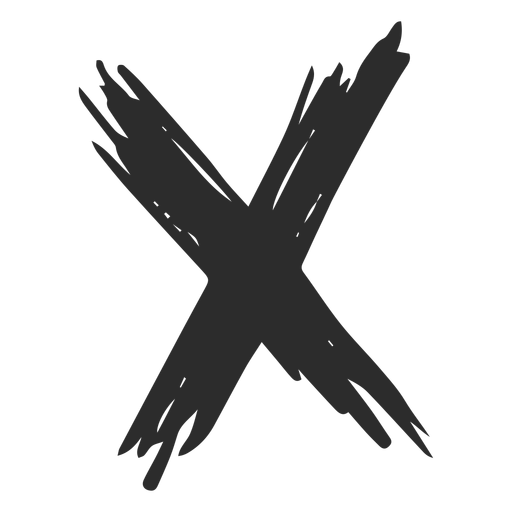 X Kreuz Gekritzel PNG-Design
