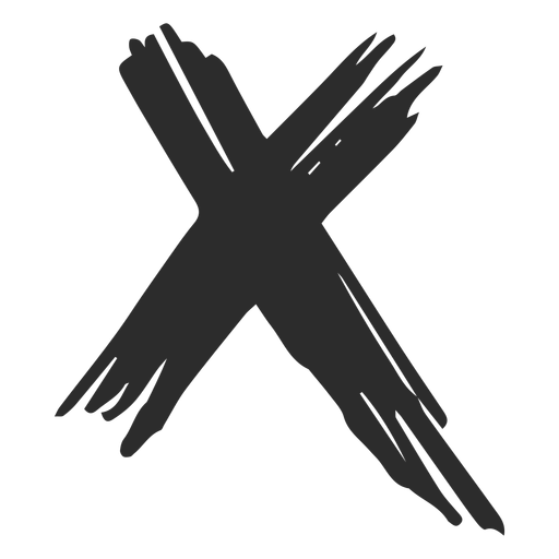 X-Kreuz-Gekritzel PNG-Design
