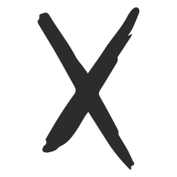 X icono de garabato cruzado Transparent PNG