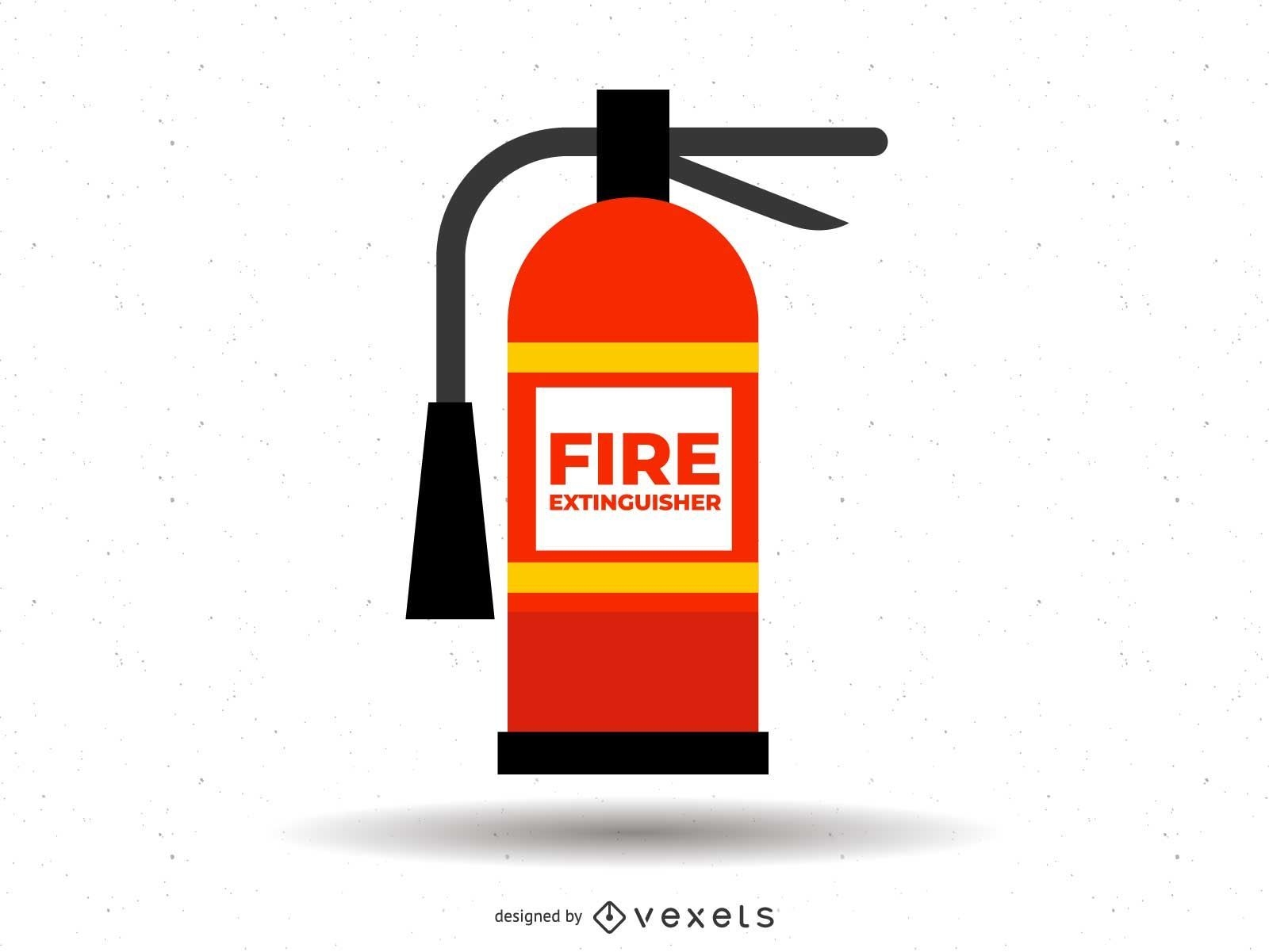 Ilustração de extintor de incêndio