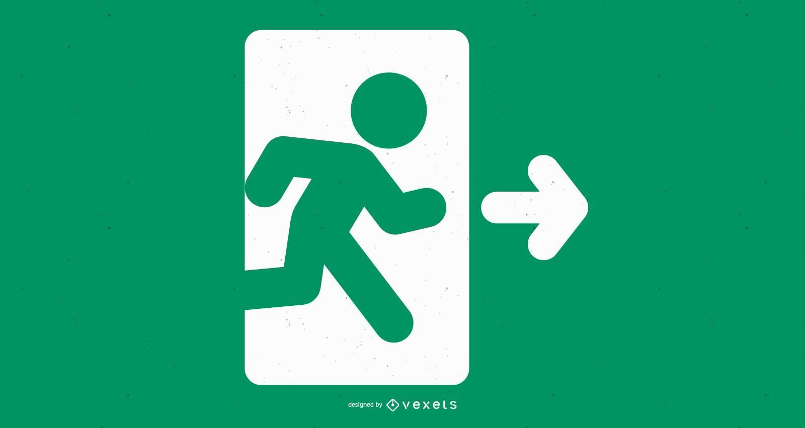 Fire Exit - Keep Clear Floor Sign - 5S Supplies LLC