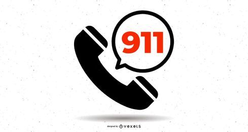 Símbolo de linha direta de telefone 911 Símbolo de linha direta de telefone 911