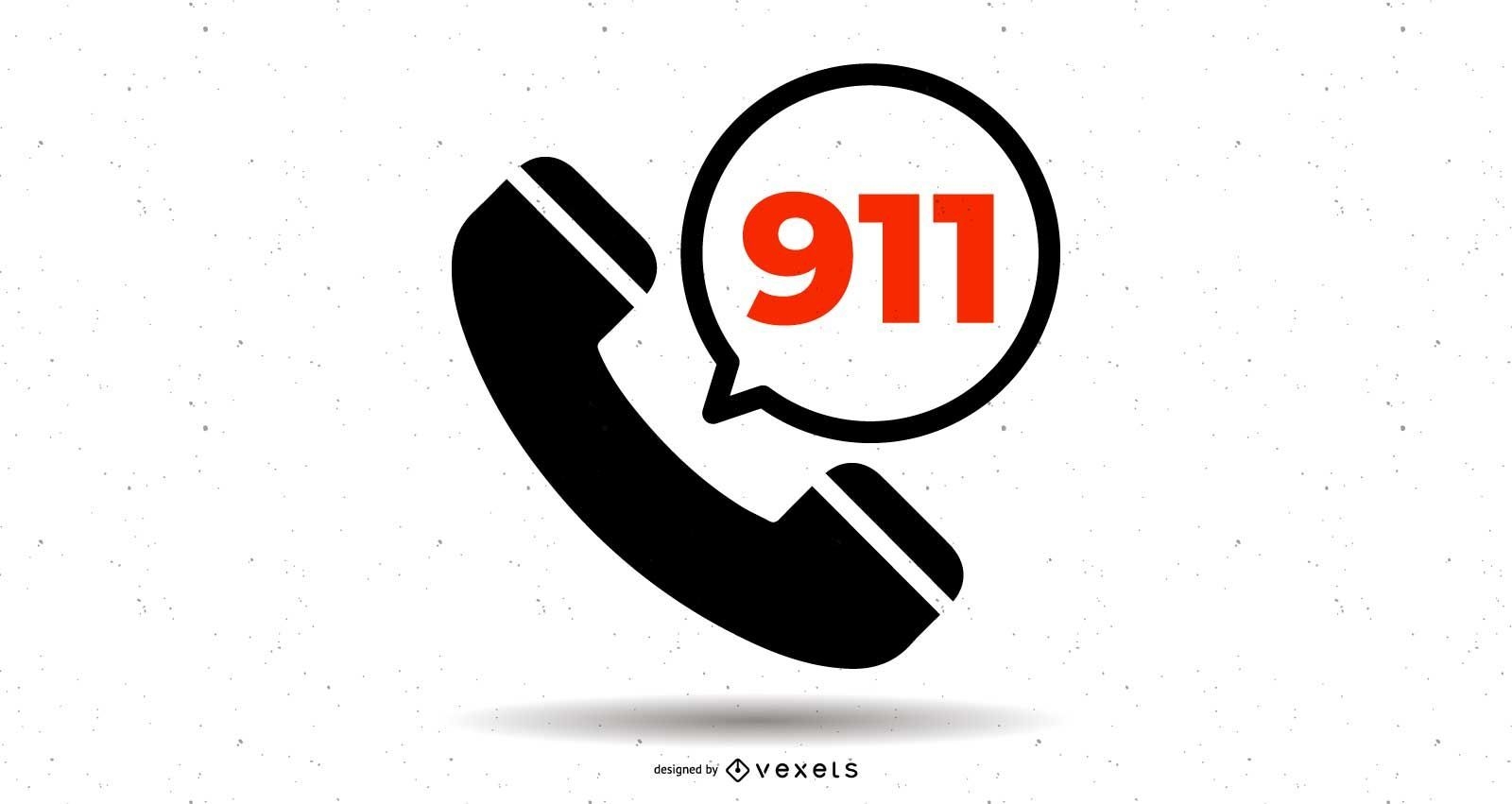 911 Telefon-Hotline-Symbol