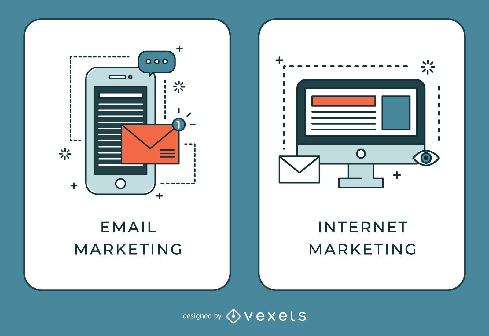 E-Mail- und Internet-Marketing-Banner
