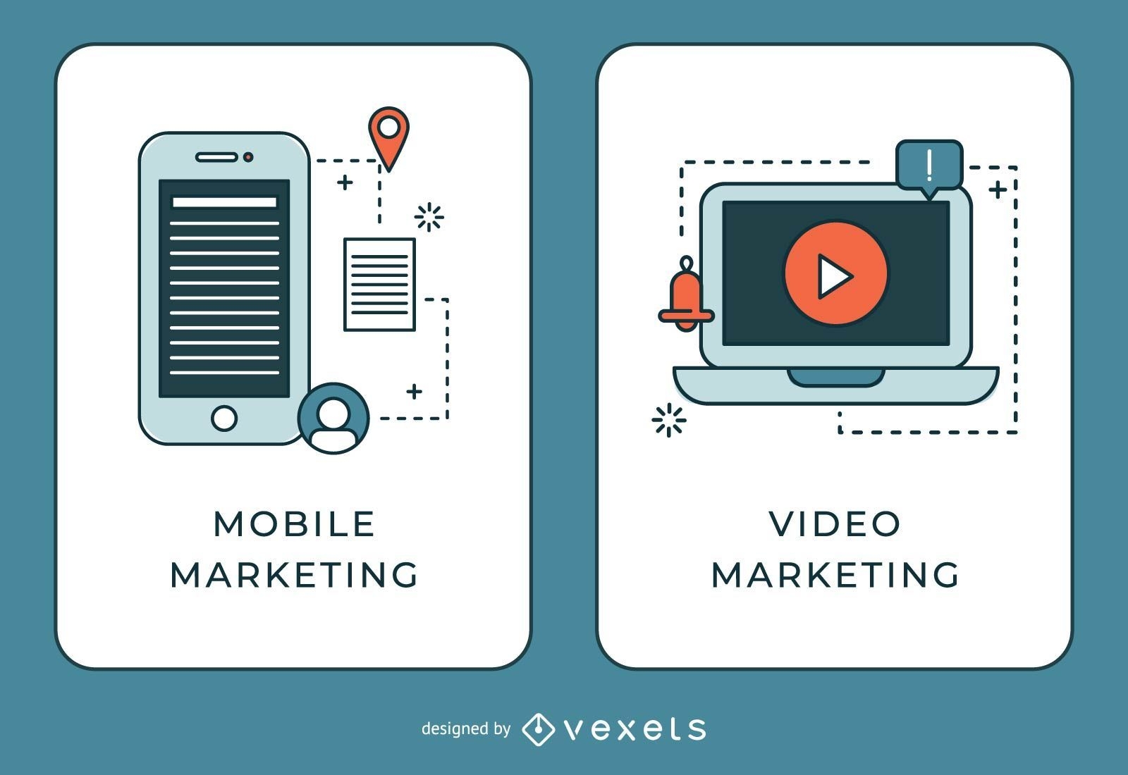 Mobile und Video Marketing Banner