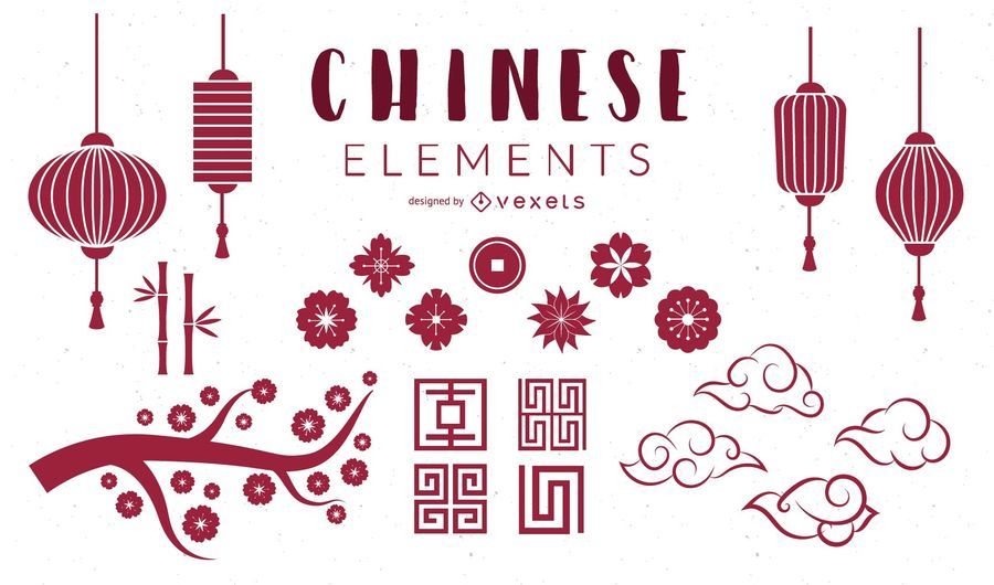 Chinese Elements Set Chinese Elements Set