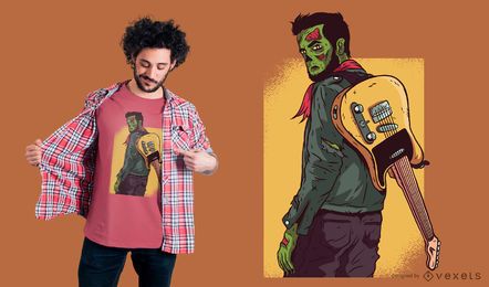 Zombie Guitarist T Shirt Design Zombie Guitarist T-Shirt Design