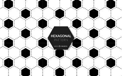 Patrón hexagonal punteado sin costuras