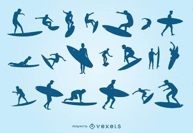 Cool Surfing Silhoutte Set