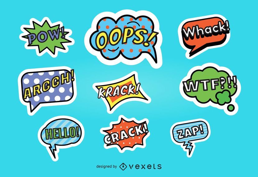 Speech Balloon Sticker Set Speech Balloon Sticker Set