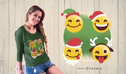 Diseño de camiseta de Navidad Emoji Diseño de camiseta de Navidad Emoji