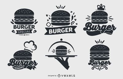 Burger logo collection set