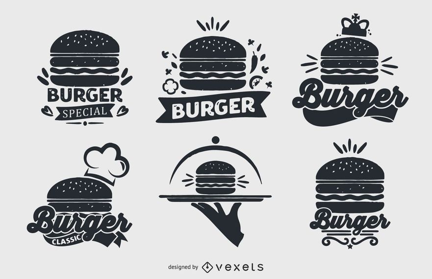 Burger Logo Collection Set - Vector Download