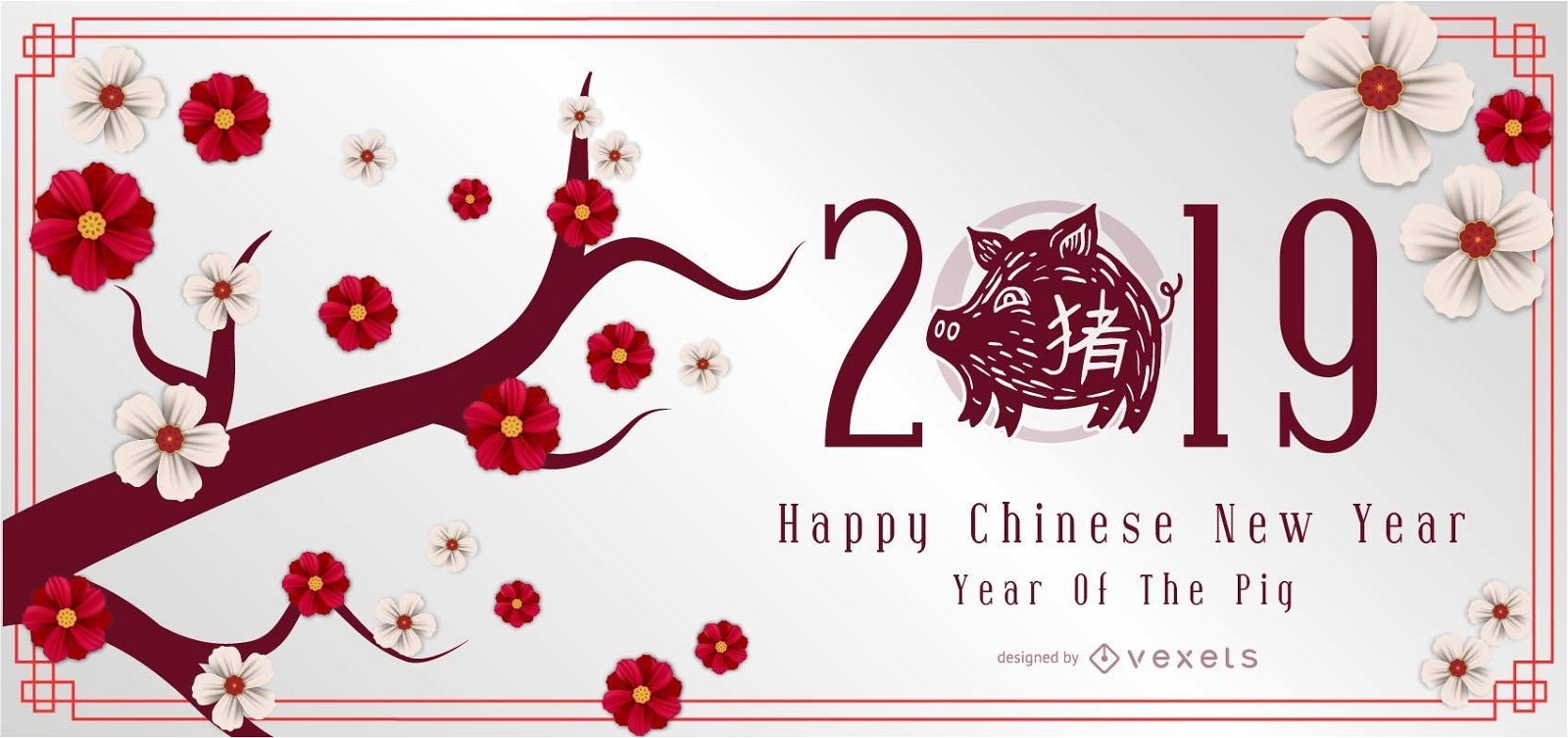 Chinesisches Neujahrs-Banner-Design
