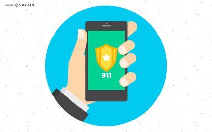 911 Polizei-Smartphone-Design 911 Polizei-Smartphone-Design