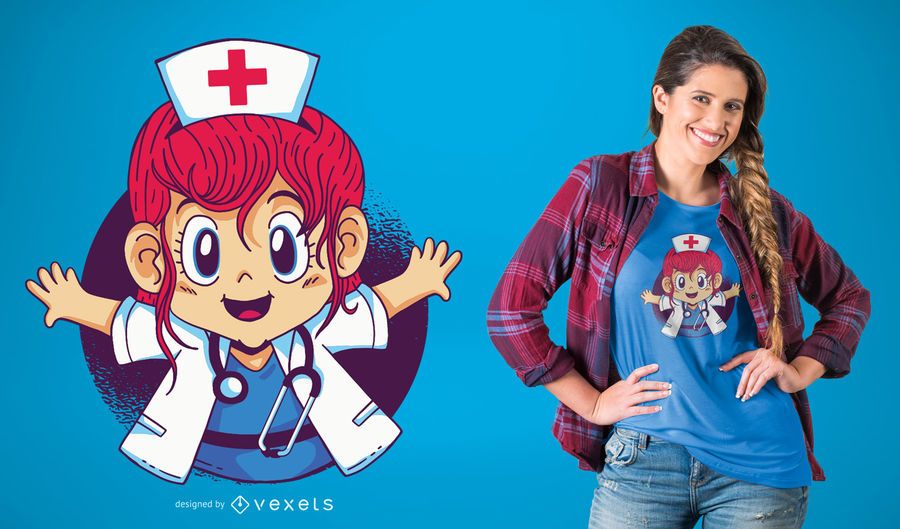 Doctor Girl T-Shirt Design Doctor Girl T-Shirt Design