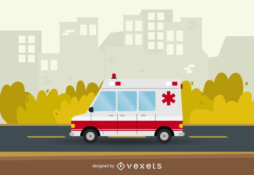 Hospital Ambulance Illustration Hospital Ambulance Illustration