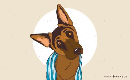 Ejemplo soñoliento del perro de pastor alemán Ejemplo soñoliento del perro de pastor alemán