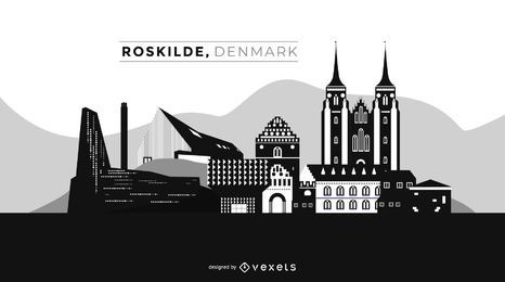 Roskilde, Dänemark, Skyline der Stadt Roskilde, Dänemark, Skyline der Stadt