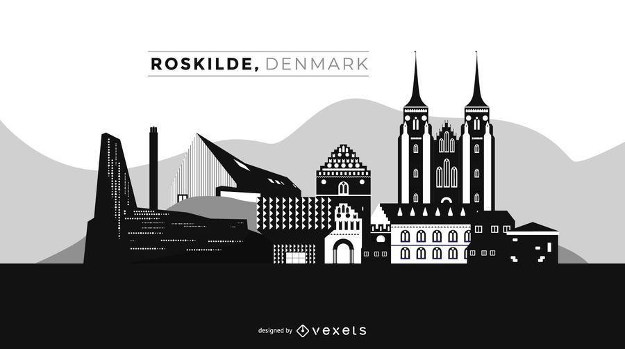 Roskilde Denmark City Skyline Roskilde Denmark City Skyline