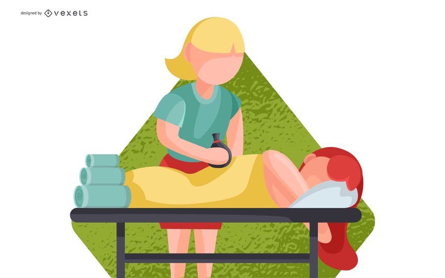 Spa Full Body Massage Illustration Spa Full Body Massage Illustration