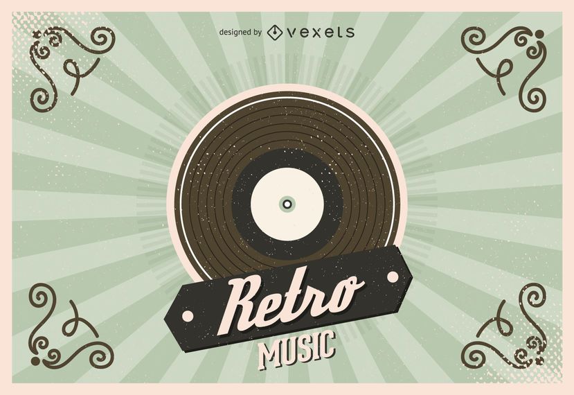 Ilustração de registro de vinil retrô Ilustração de registro de vinil retrô