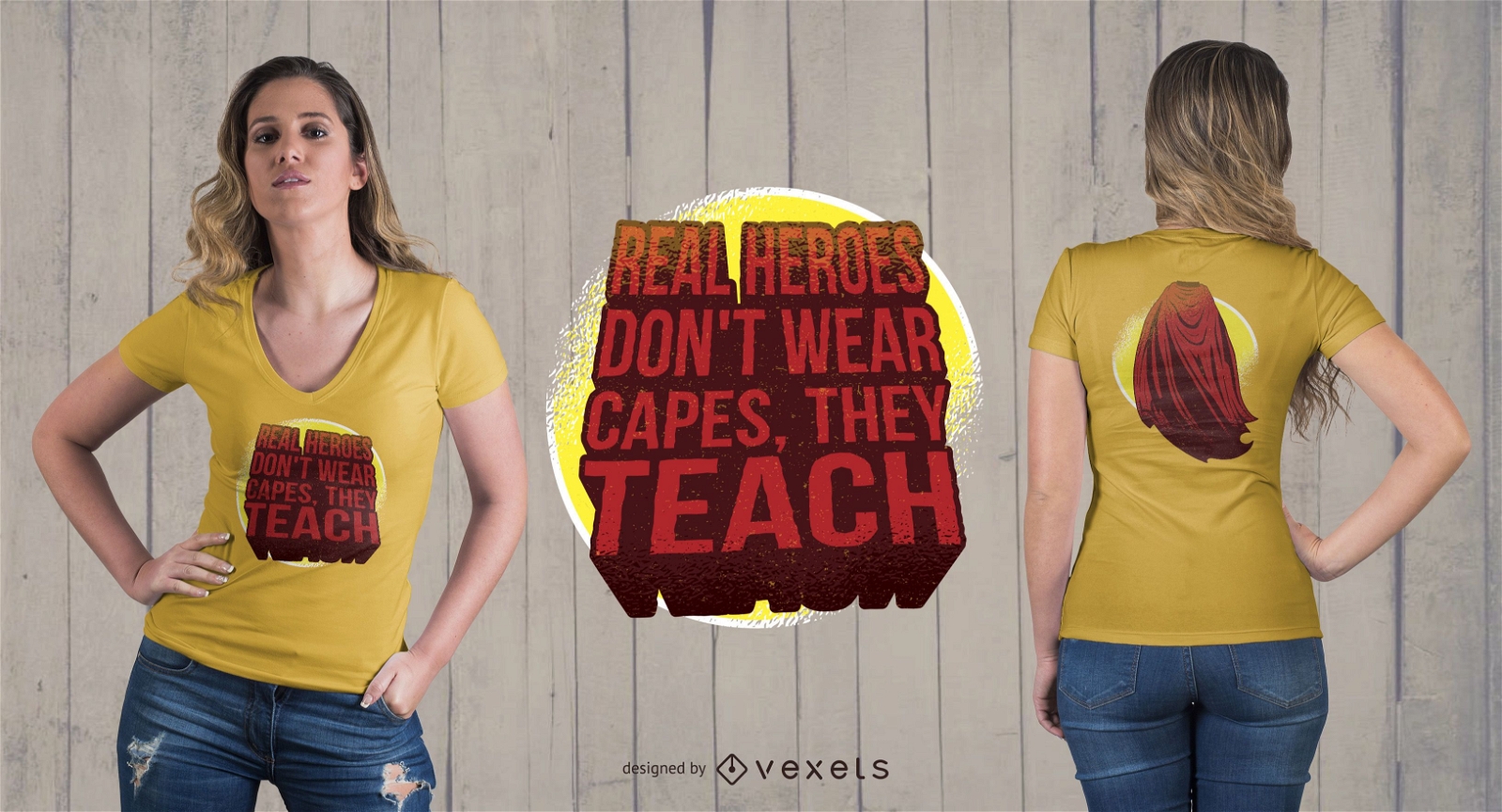 Design de camiseta Hero Teachers