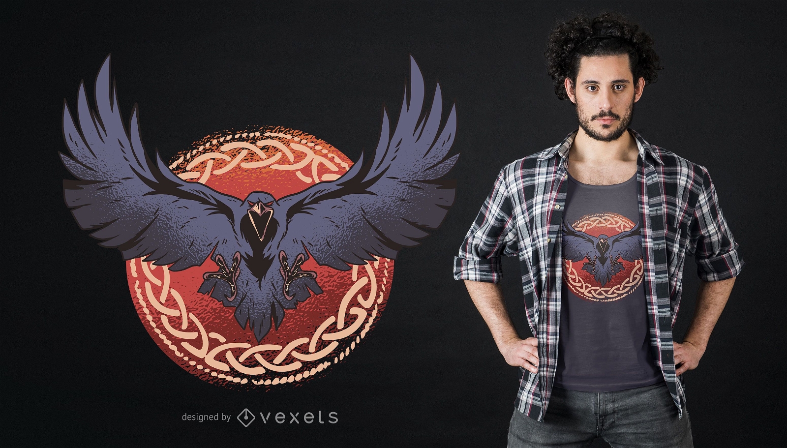 Design de camiseta Dark Raven