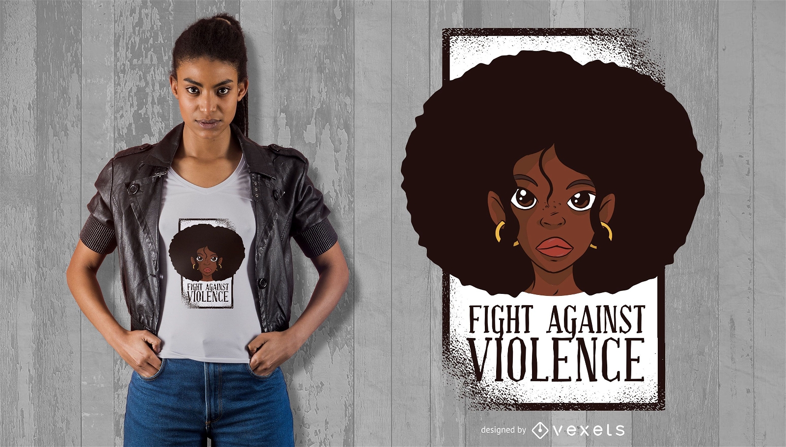 Fight Against Violence T-Shirt Design