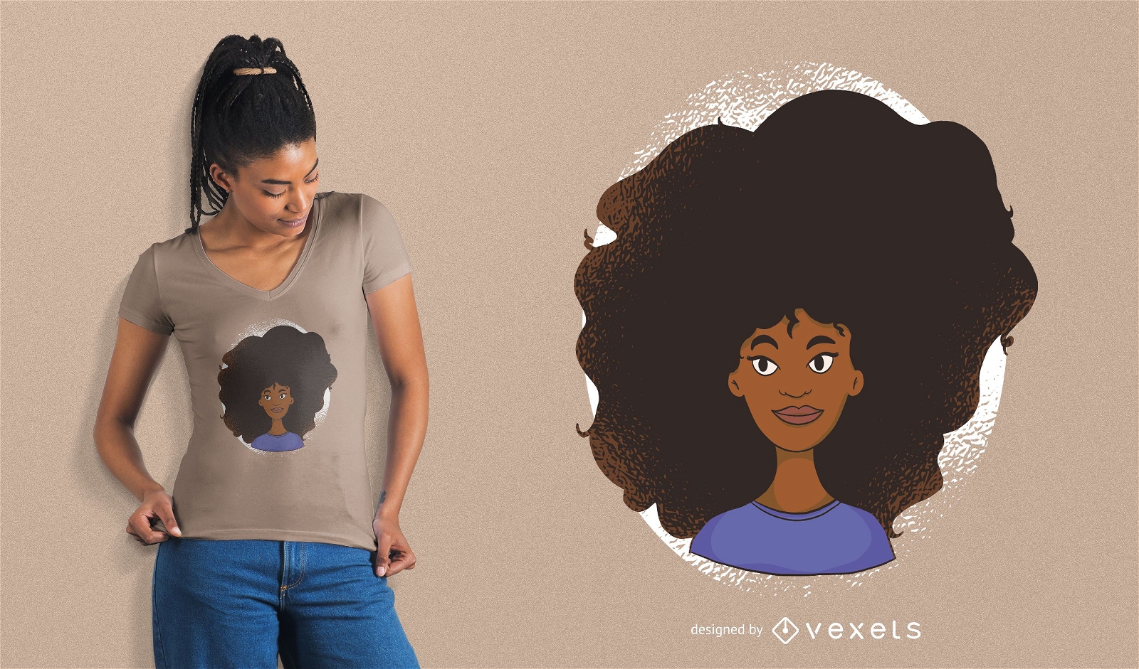 Black Woman Power T-Shirt Design