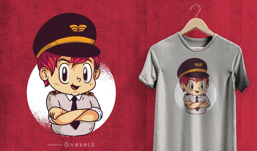 Diseño de camiseta piloto infantil Diseño de camiseta piloto infantil