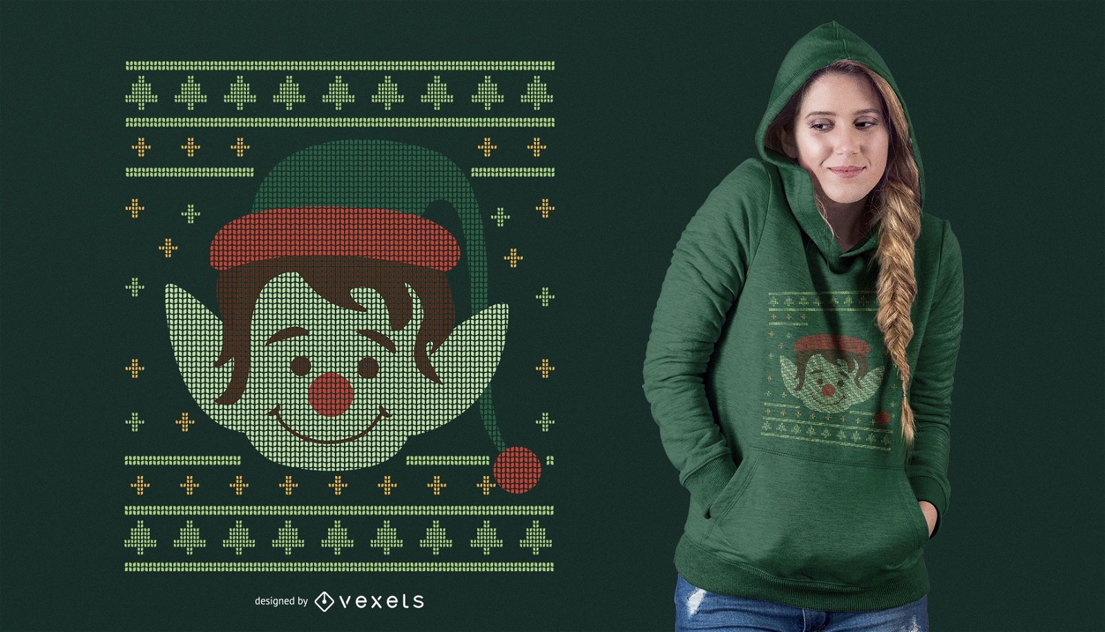Ugly Christmas Elf T-Shirt Design