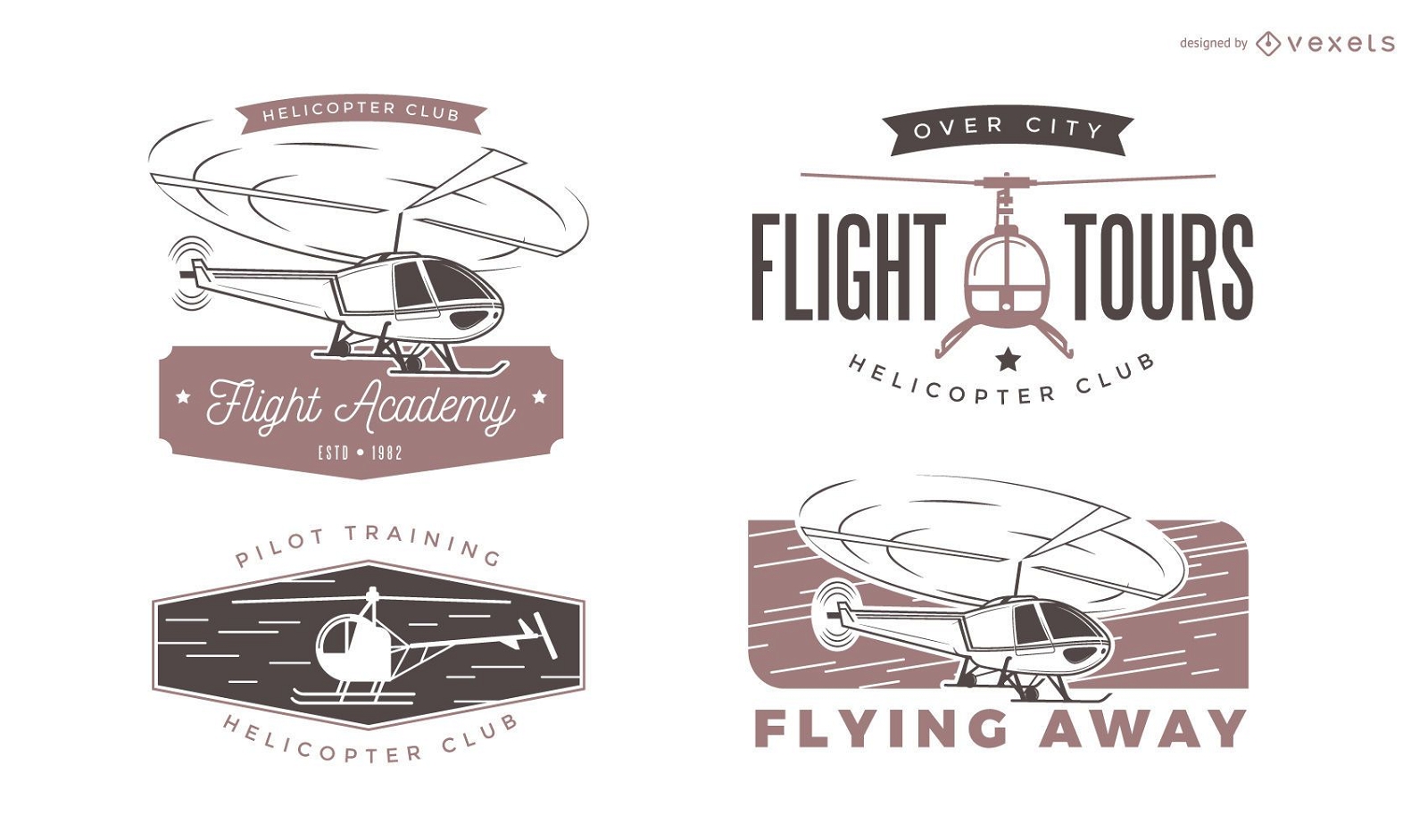 Helicopter Label Designs