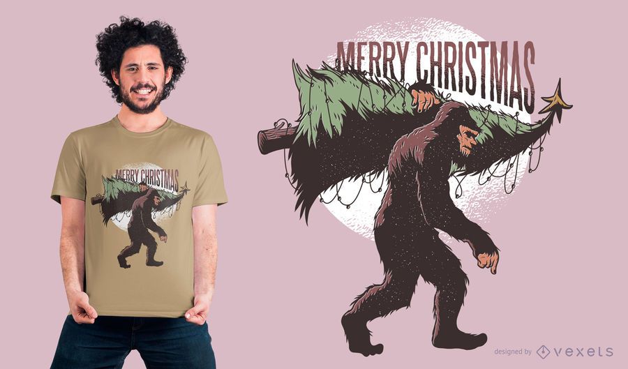 Diseño de camiseta de Navidad Bigfoot Diseño de camiseta de Navidad Bigfoot