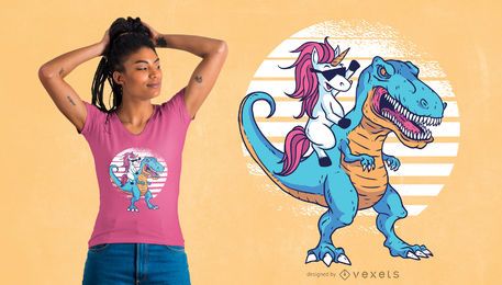 Unicornio T-Rex T-Shirt Design Unicornio T-Rex T-Shirt Design