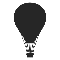 Air balloon in flight balloon silhouette PNG Design
