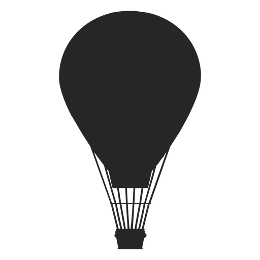 Luftballon in Flugballonschattenbild PNG-Design