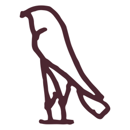 Símbolo de jeroglíficos de aves del antiguo egipto Diseño PNG