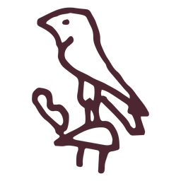 Símbolo de hieróglifos de pássaro egípcio antigo Desenho PNG