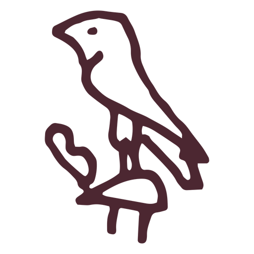 Símbolo de hieróglifos de pássaro egípcio antigo Desenho PNG