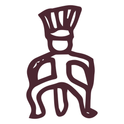 Símbolo de jeroglíficos del hombre del antiguo egipto Diseño PNG