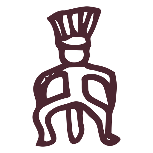 Hieroglyphen-Symbol des alten ?gyptischen Mannes PNG-Design