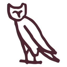 Símbolo del búho del antiguo egipto Diseño PNG