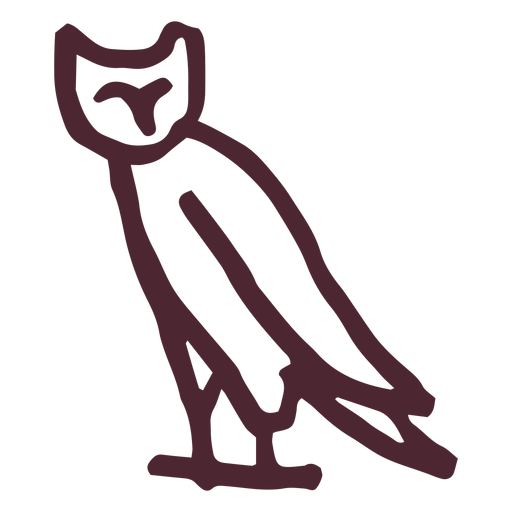 Ancient egypt owl symbol PNG Design