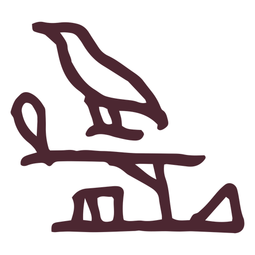 S?mbolo de jerogl?ficos de aves egipcias antiguas Diseño PNG